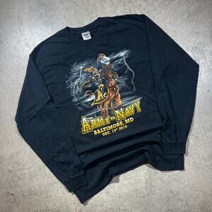 Army vs Navy 2014 Long Sleeve Shirt Large Black